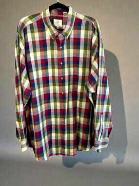 Viyella Men's Vintage Wool Cotton Plaid Check Shirt Size XXLarge